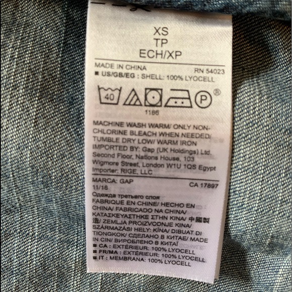 Gap lyocell sleeveless long vest - Picture 13 of 13